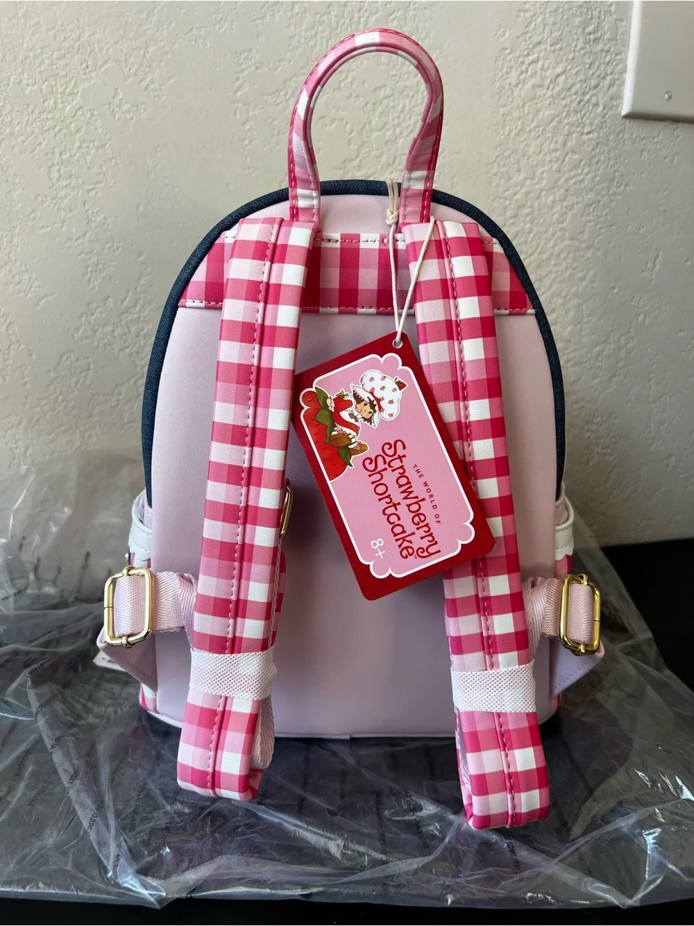 Loungefly Strawberry Shortcake Faux Denim Mini Backpack - NWT